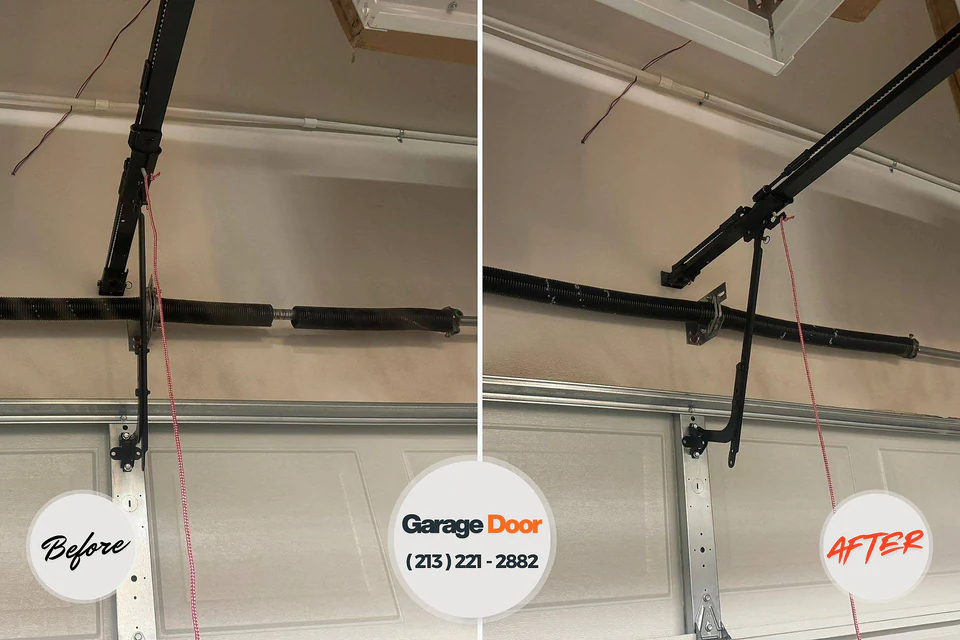 Before and after: garage door repair New Berlin, WI